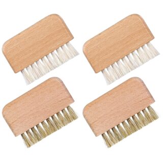 Natural Beech Wood Eco-Friendly Biodegradable Nail Brush Soft Bristles Non-Slip Design for Hand Toen