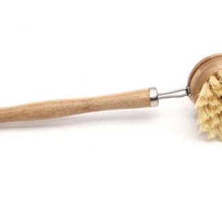 Eco Bamboo Kitchen Cleaning Scrub Brush With Long Handle Replacement Head Natural Sisal Pots Pans Ve