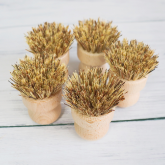 Natural Sisal Dish Washing Brush Bamboo Round Scrub Brush Pots Pans Vegetables Household Cleaning Br