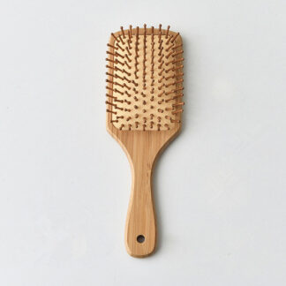 Eco Friendly Wooden Bamboo Hairbrush Detangling Paddle Hair Brush Comb Scalp Care Brush