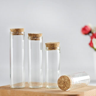 Empty High Borosilicate Glass Test Tubes Cork Stoppers Eco-friendly Recyclable 10-110ml Capacity Cle
