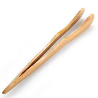 Reusable Natural Bamboo Toast Tongs Anti-slip Tea Clip Teacup Kitchen Wooden Tweezer Long Food Tong