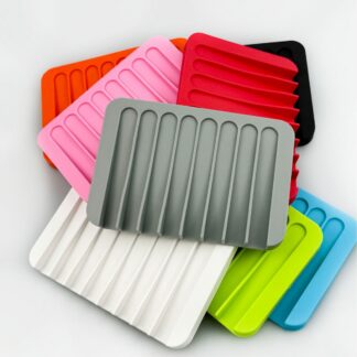 Wholesale Soap Holder Rack Container Box Anti-slip Drain Silicone Soap Dish for Kitchen Bathroom Acc