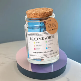 Modern Glass Bible Verse Jar with Cork Lid-Gift for Hope & Prayer Cards